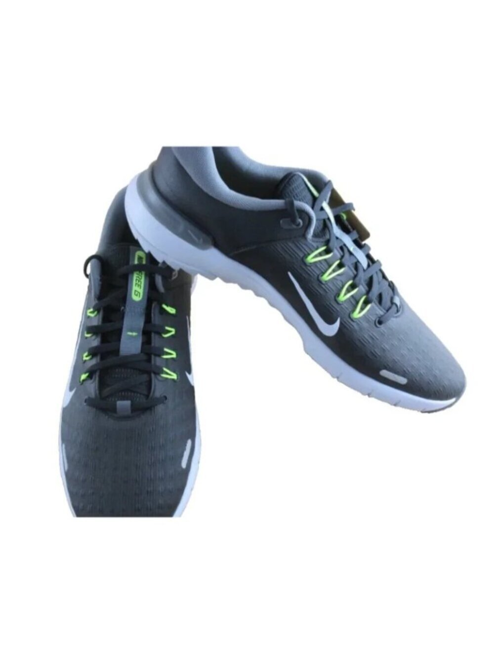 Men's Nike Free Golf NN Shoes Black White Swoosh Iron Grey Volt Size 11 NEW - Picture 4 of 7